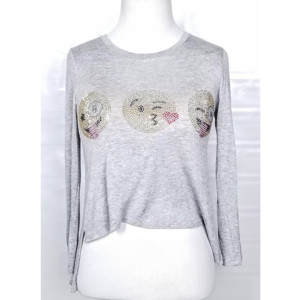 Me. N. U. Designer Emoji Cropped T for Girls